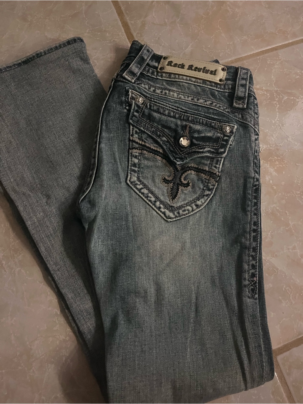 Rock Revival Women's Bootcut Jeans in Faded Gray Wash